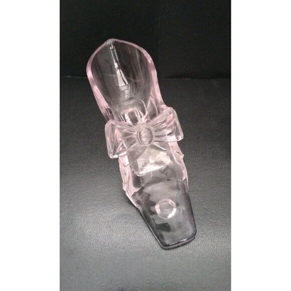 Light Pink Bow Glass Slipper 1876 Centennial Exposition Gillinder Sons 5"1/2 - Picture 2 of 14